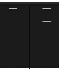 vidaXL Sideboard Black 160x36x75 cm Chipboard