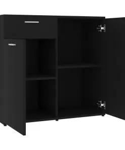 vidaXL Sideboard Black 160x36x75 cm Chipboard