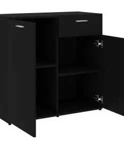 vidaXL Sideboard Black 160x36x75 cm Chipboard