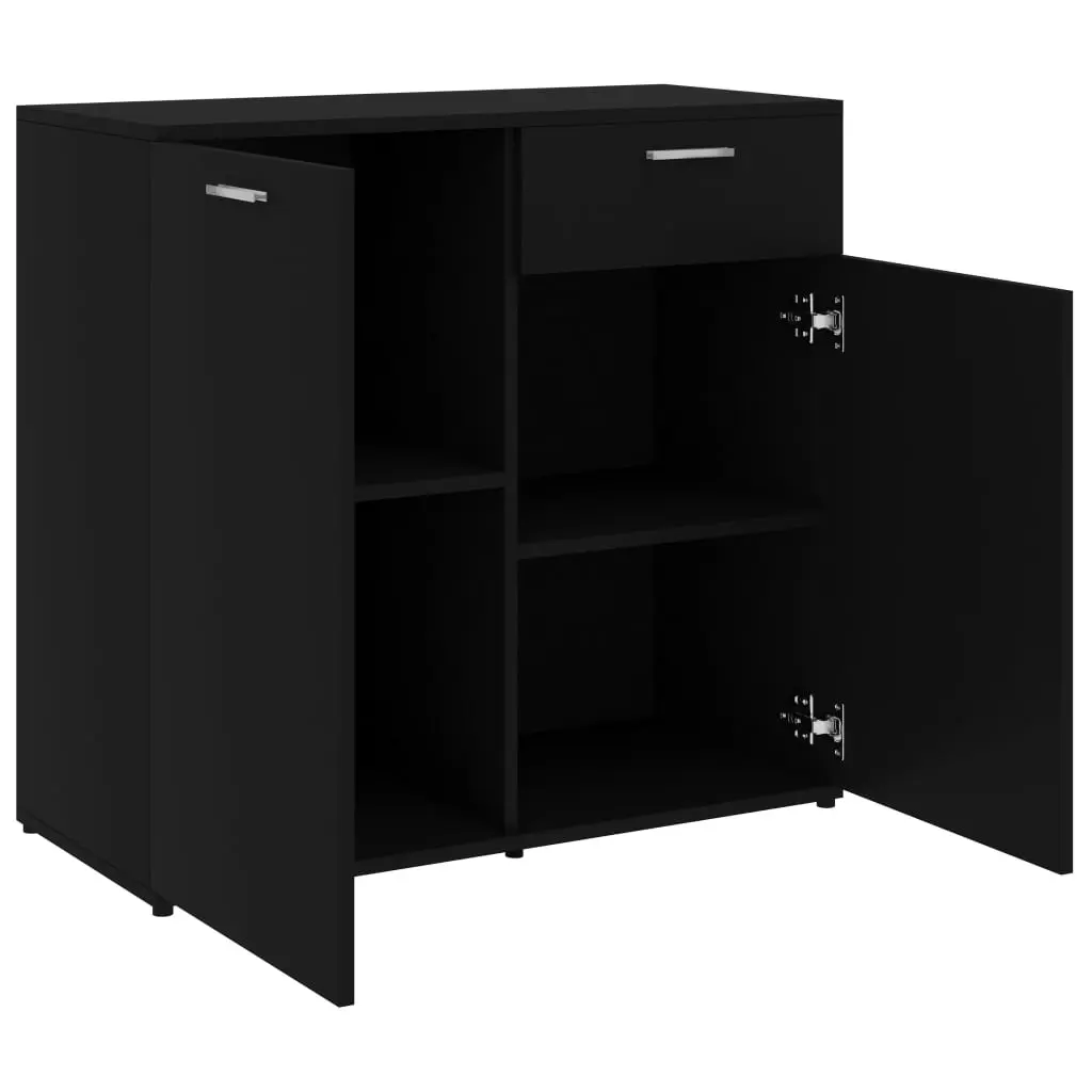 vidaXL Sideboard Black 160x36x75 cm Chipboard