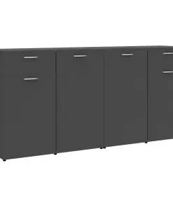 vidaXL Sideboard Grey 160x36x75 cm Chipboard