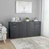 vidaXL Sideboard Grey 160x36x75 cm Chipboard