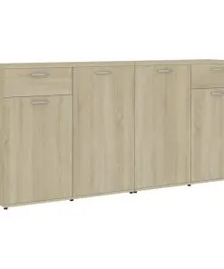 vidaXL Sideboard Sonoma Oak 160x36x75 cm Chipboard