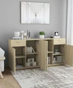 vidaXL Sideboard Sonoma Oak 160x36x75 cm Chipboard