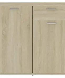 vidaXL Sideboard Sonoma Oak 160x36x75 cm Chipboard