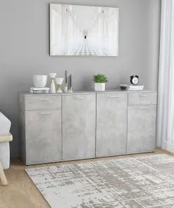vidaXL Sideboard Concerte Grey 160x36x75 cm Chipboard