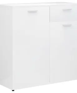 vidaXL Sideboard High Gloss White 160x36x75 cm Chipboard