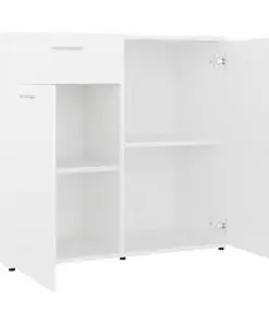 vidaXL Sideboard High Gloss White 160x36x75 cm Chipboard