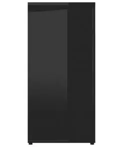 vidaXL Sideboard High Gloss Black 160x36x75 cm Chipboard