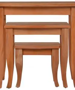 vidaXL Side Tables 3 pcs Solid Mahogany Wood