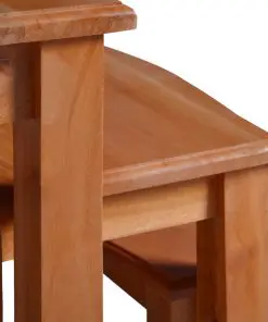 vidaXL Side Tables 3 pcs Solid Mahogany Wood