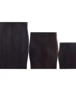 vidaXL Side Tables 3 pcs Light Black Coffee Solid Mahogany Wood