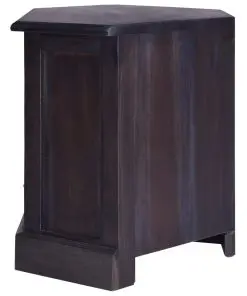 vidaXL Corner TV Cabinet Light Black Coffee Solid Mahogany Wood