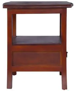 vidaXL Bedside Cabinet Classical Brown Solid Mahogany Wood