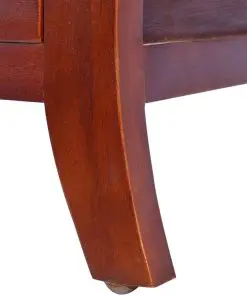 vidaXL Bedside Cabinet Classical Brown Solid Mahogany Wood