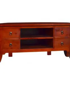 vidaXL TV Cabinet Classical Brown 100x40x45 cm Solid Mahogany Wood