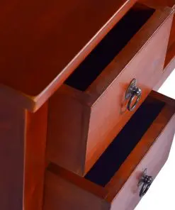 vidaXL TV Cabinet Classical Brown 100x40x45 cm Solid Mahogany Wood