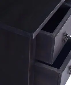 vidaXL TV Cabinet Light Black Coffee 100x40x45 cm Solid Mahogany Wood