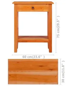 vidaXL Console Table 60x30x75 cm Solid Mahogany Wood