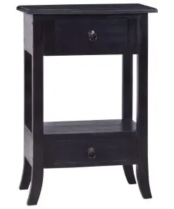 vidaXL Console Table Light Black Coffee 50x30x75 cm Solid Mahogany Wood