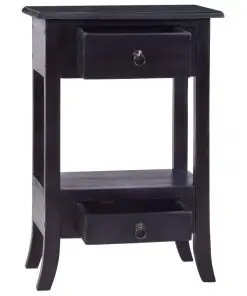 vidaXL Console Table Light Black Coffee 50x30x75 cm Solid Mahogany Wood