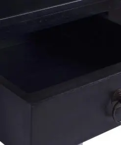 vidaXL Console Table Light Black Coffee 50x30x75 cm Solid Mahogany Wood