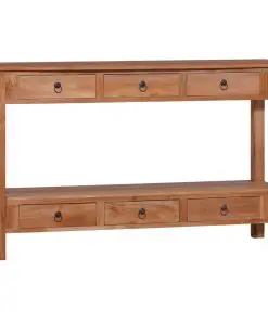vidaXL Console Table 120x30x75 cm Solid Mahogany Wood