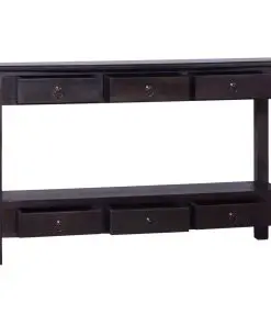 vidaXL Console Table Light Black Coffee 120x30x75 cm Solid Mahogany Wood