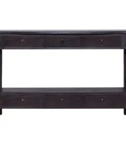 vidaXL Console Table Light Black Coffee 120x30x75 cm Solid Mahogany Wood