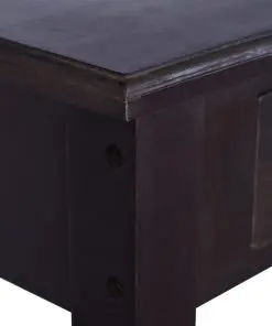 vidaXL Console Table Light Black Coffee 120x30x75 cm Solid Mahogany Wood