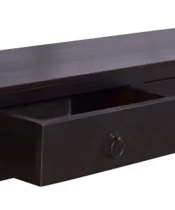 vidaXL Console Table Light Black Coffee 120x30x75 cm Solid Mahogany Wood