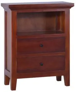 vidaXL Bedside Cabinet Classical Brown 60x30x75 cm Solid Mahogany Wood