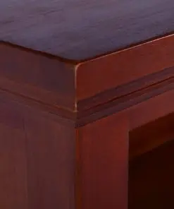 vidaXL Bedside Cabinet Classical Brown 60x30x75 cm Solid Mahogany Wood