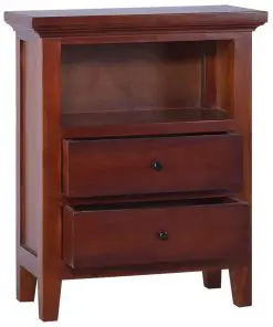 vidaXL Bedside Cabinet Classical Brown 60x30x75 cm Solid Mahogany Wood