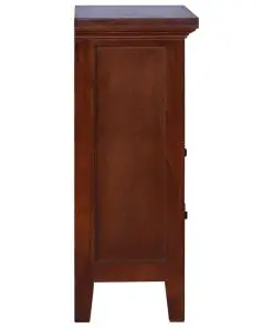 vidaXL Bedside Cabinet Classical Brown 60x30x75 cm Solid Mahogany Wood