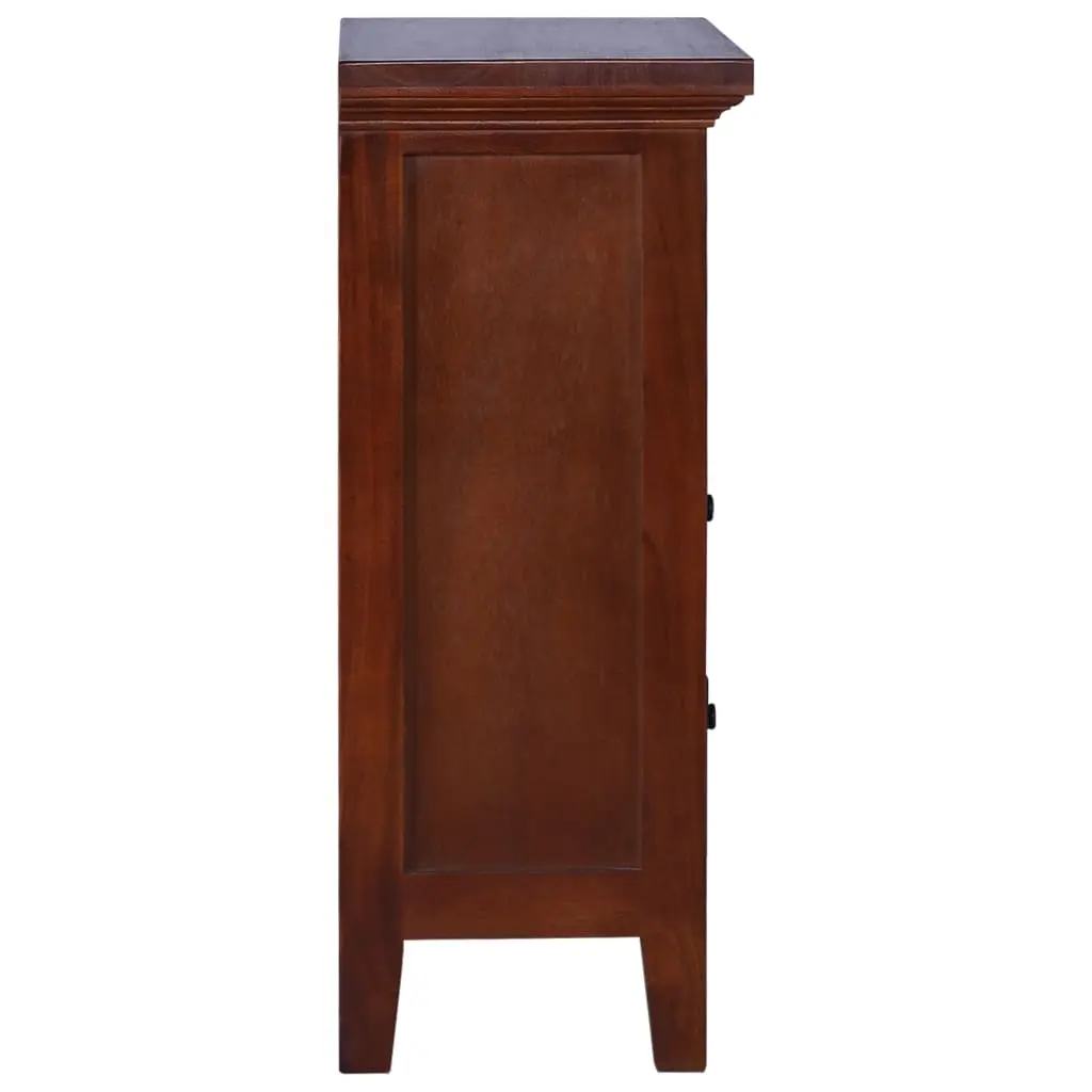 vidaXL Bedside Cabinet Classical Brown 60x30x75 cm Solid Mahogany Wood