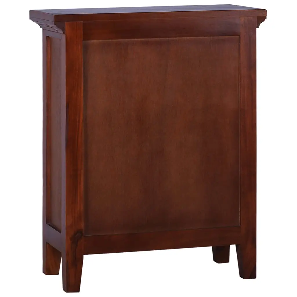 vidaXL Bedside Cabinet Classical Brown 60x30x75 cm Solid Mahogany Wood
