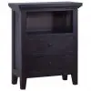 vidaXL Bedside Cabinet Black 60x30x75 cm Solid Mahogany Wood vidaXL Bedside Cabinet Black 60x30x75 cm Solid Mahogany Wood