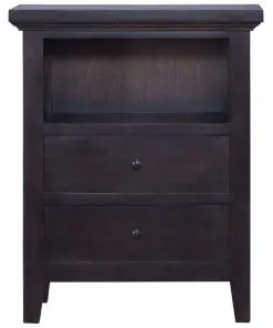 vidaXL Bedside Cabinet Black 60x30x75 cm Solid Mahogany Wood