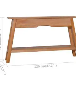 vidaXL Console Table 120x30x75 cm Solid Mahogany Wood