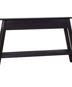 vidaXL Console Table Black 120x30x75 cm Solid Mahogany Wood