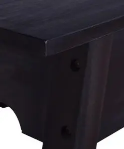 vidaXL Console Table Black 120x30x75 cm Solid Mahogany Wood