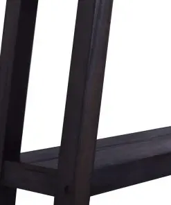vidaXL Console Table Black 120x30x75 cm Solid Mahogany Wood