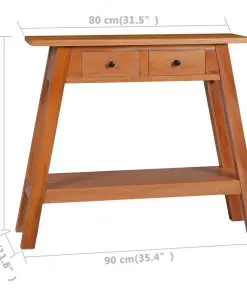 vidaXL Console Table 90x30x75cm Solid Mahogany Wood