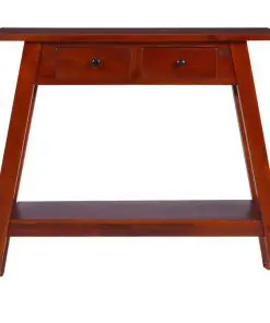 vidaXL Console Table Classical Brown 90x30x75cm Solid Mahogany Wood