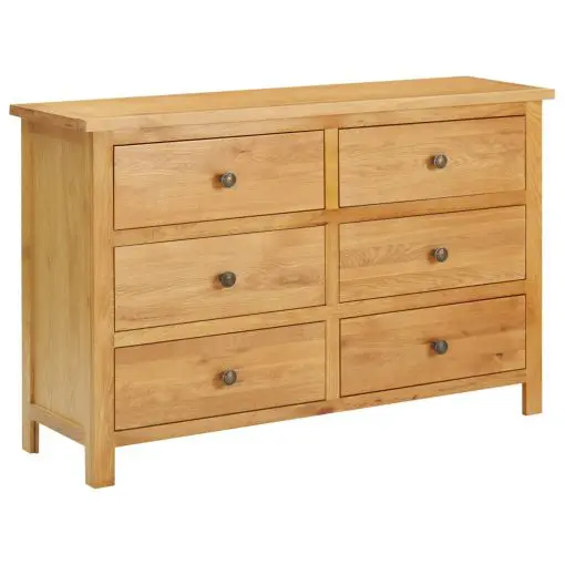 vidaXL Chest of Drawers 105×33.5×73 cm Solid Oak Wood