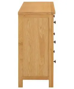 vidaXL Chest of Drawers 105×33.5×73 cm Solid Oak Wood