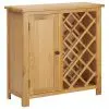 vidaXL Wine Cabinet for 11 Bottles 80x32x80 cm Solid Oak Wood vidaXL Wine Cabinet for 11 Bottles 80x32x80 cm Solid Oak Wood