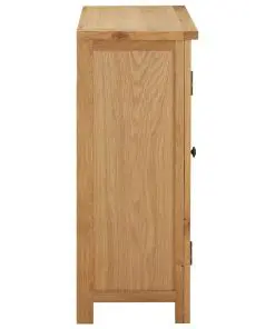 vidaXL Wine Cabinet for 11 Bottles 80x32x80 cm Solid Oak Wood