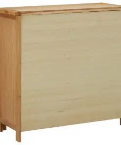 vidaXL Wine Cabinet for 11 Bottles 80x32x80 cm Solid Oak Wood